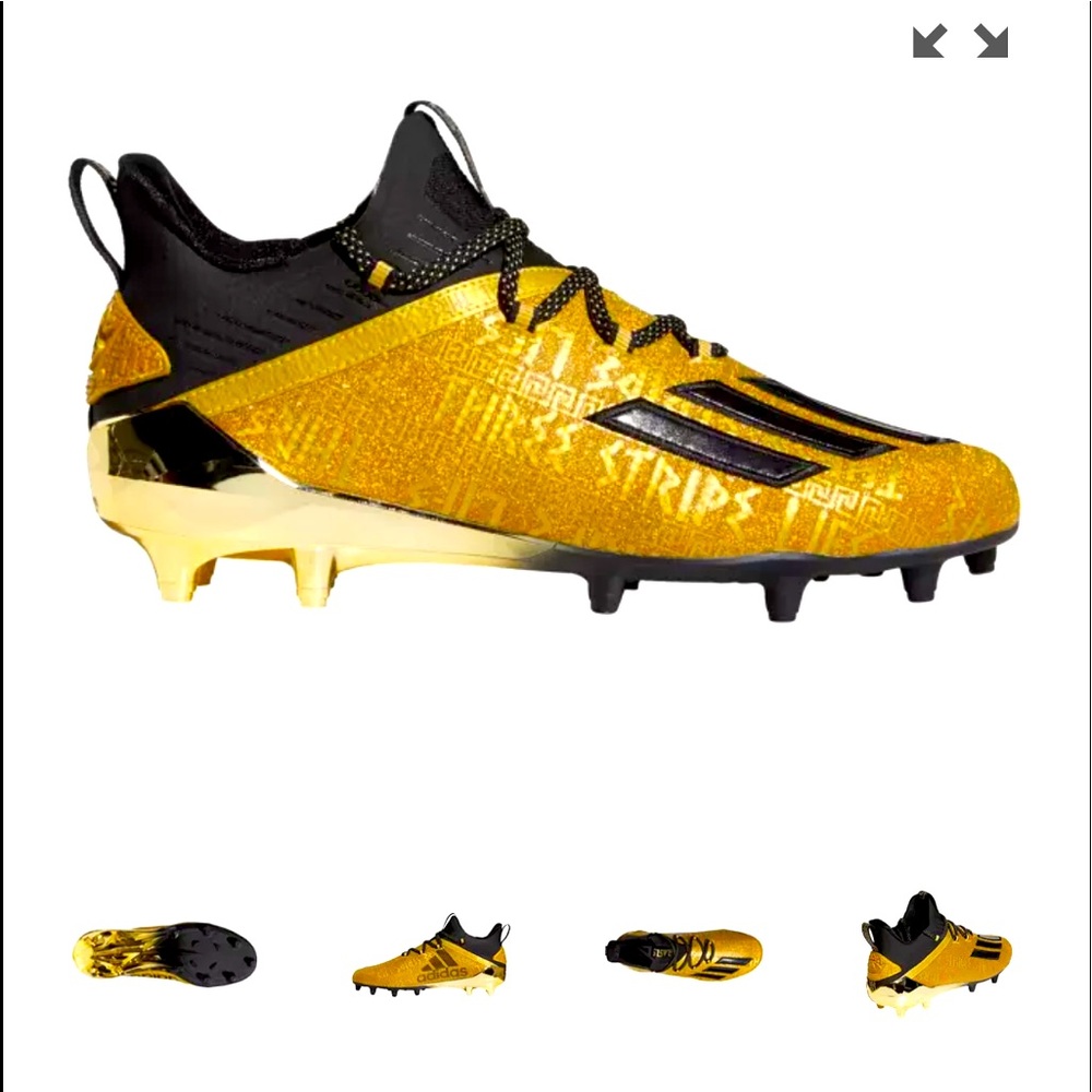 Adidas men's football cleats gold